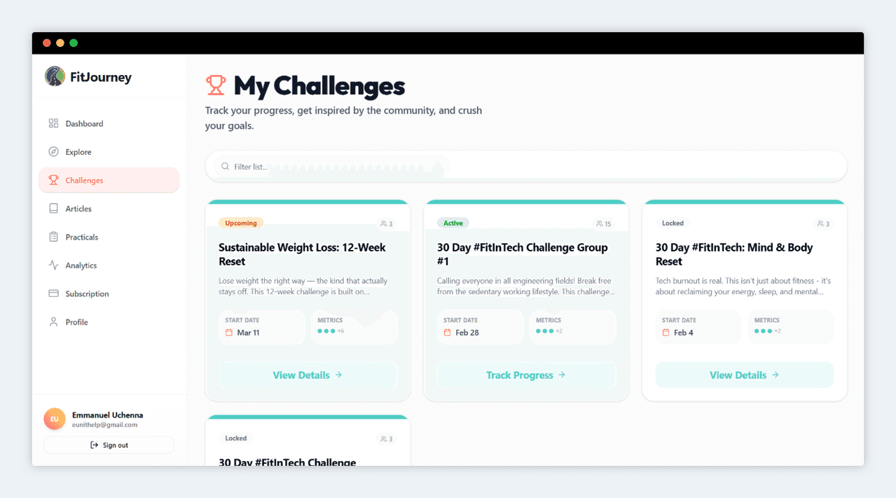 App interface