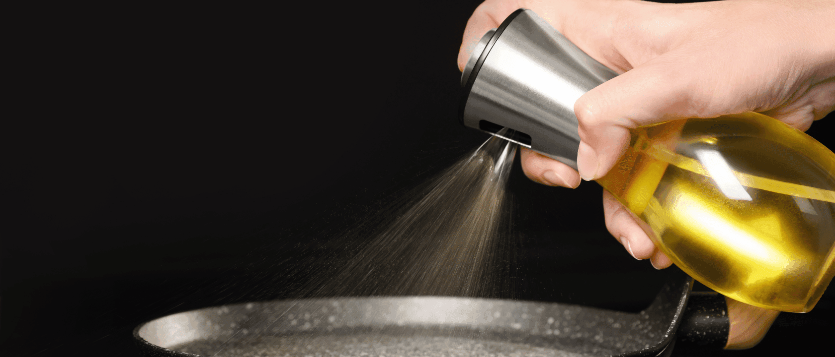 Cooking Oil Spray - Refillable oil misters for controlling and minimizing added fat.