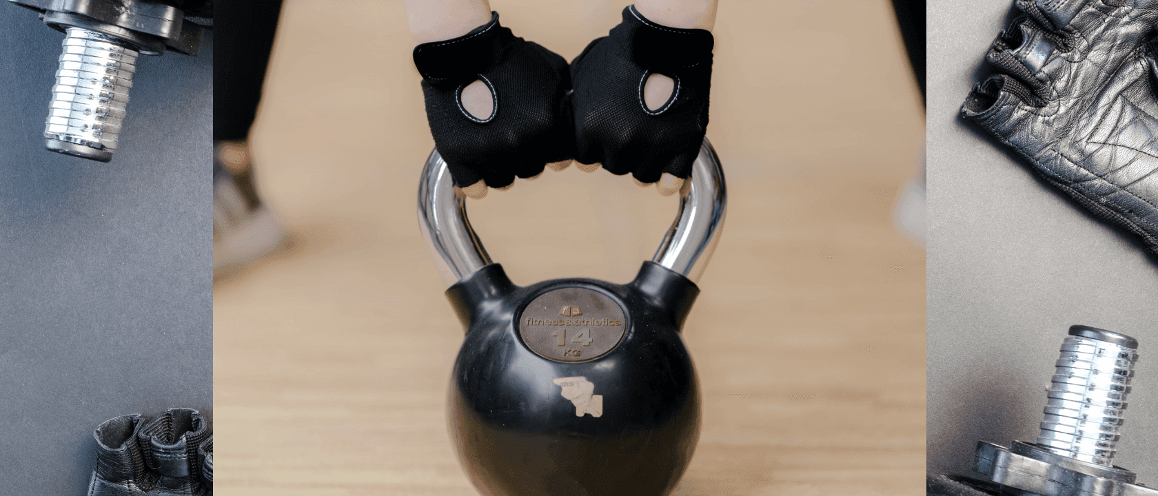 Lifting Gloves - Fingerless workout gloves that protect palms from calluses and improve grip on bars, dumbbells, and machines.