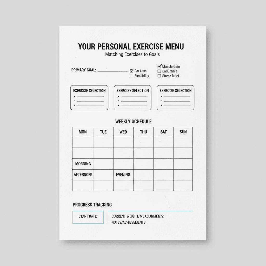 Exercise planning template
